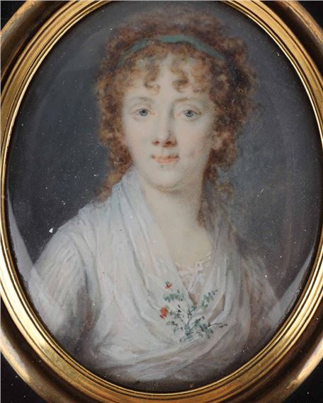 Miniatureportræt af kvinde - Cornelius Hoyer