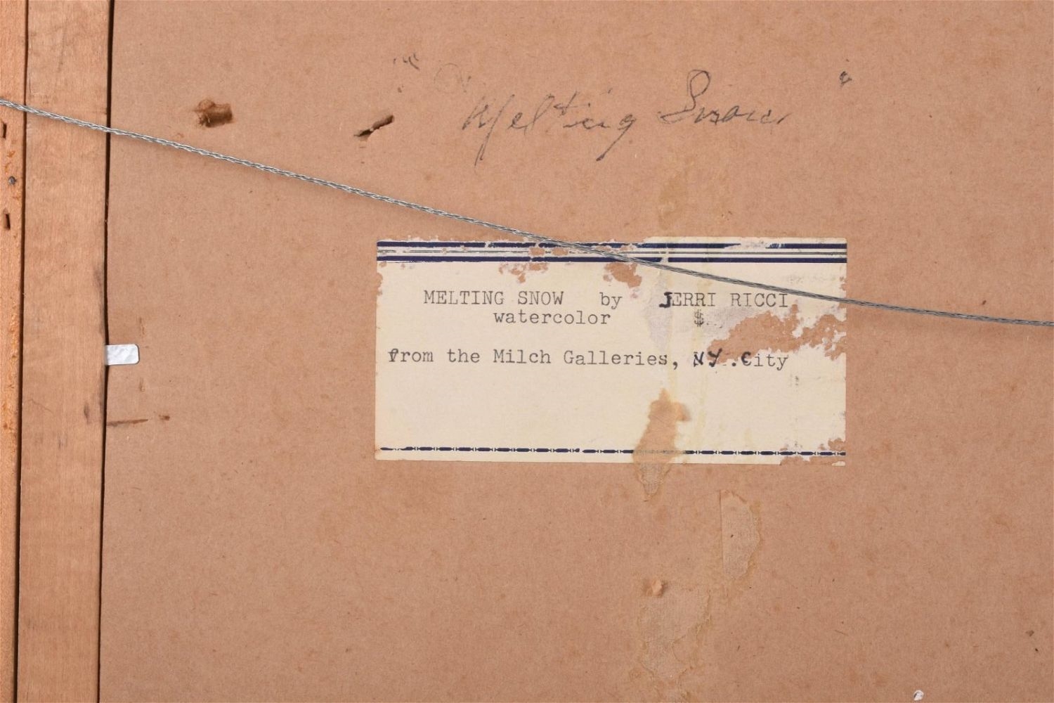 Artwork by Jerri Ricci, Melting Snow