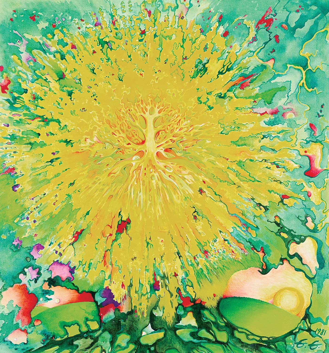 Artwork by Edith Eichner, Celebration of Life [Jubilee Tree], Made of acrylic on canvas