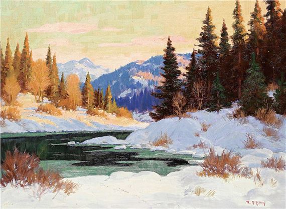 Winter Sunset by Roland Gissing