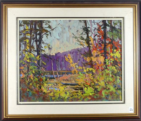 Early Autumn, Black Lake - Gatineau Park, Quebec by Bruce Heggtveit, dated 1984
