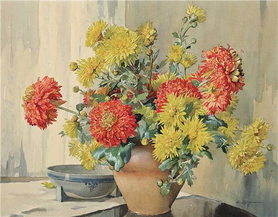 Edwin Byatt | Chrysanthemums | MutualArt