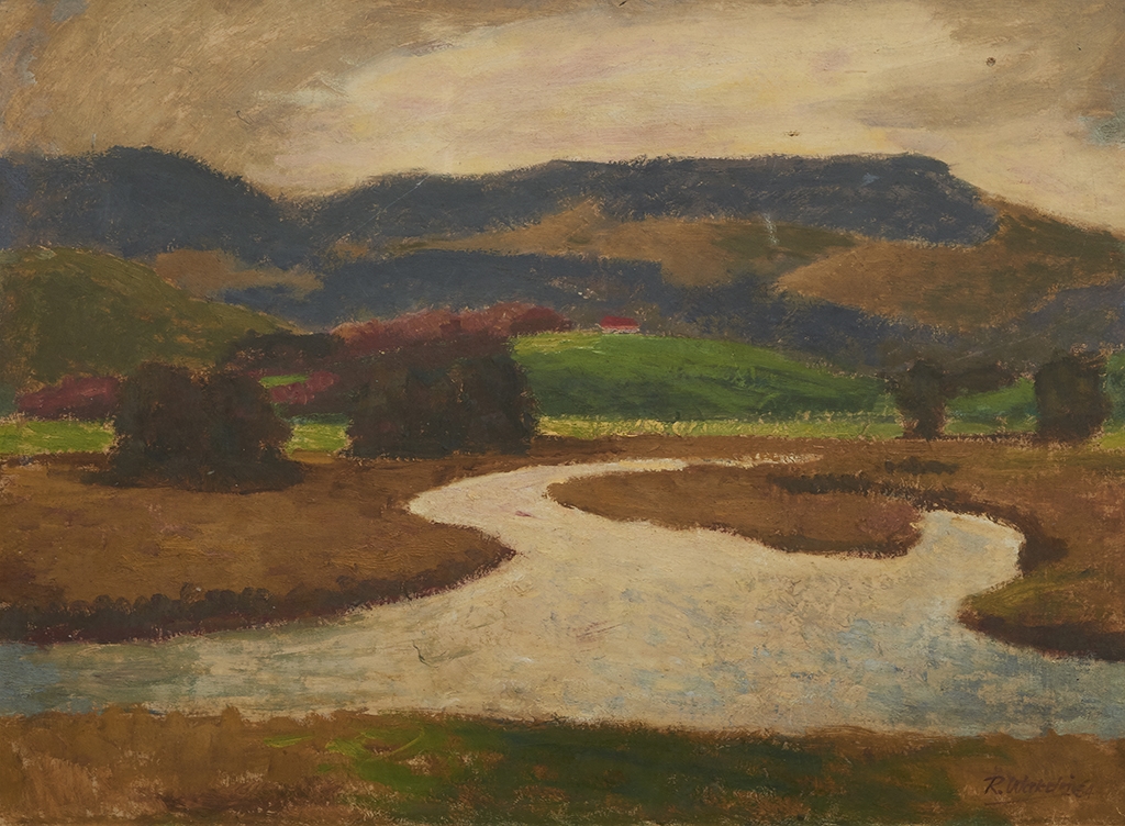 Roland Wakelin | River landscape (1954) | MutualArt