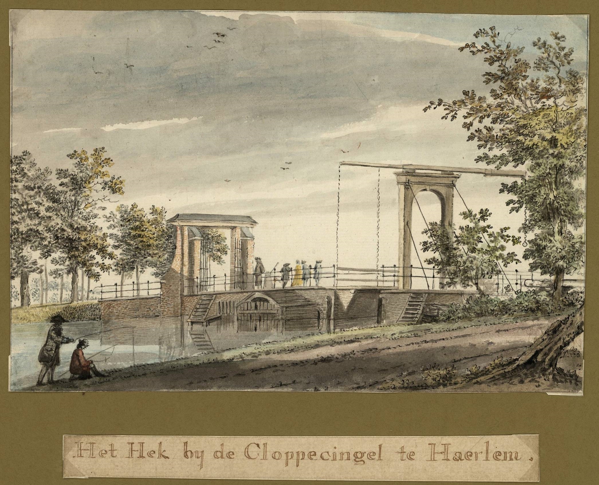 Het hek by de Cloppecingel te Haerlem - Pieter van Loo