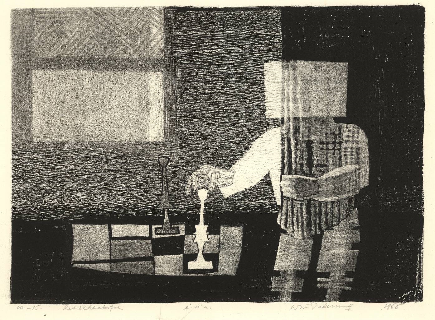 Artwork by W.c. Beuning, Katermuurtje, Made of Lithograph