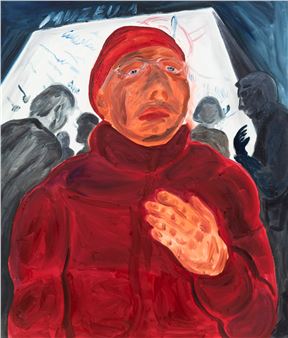 Ja zestresowany na wernisazu w Muzeum Sztuki Nowoczesnej - Patryk Różycki