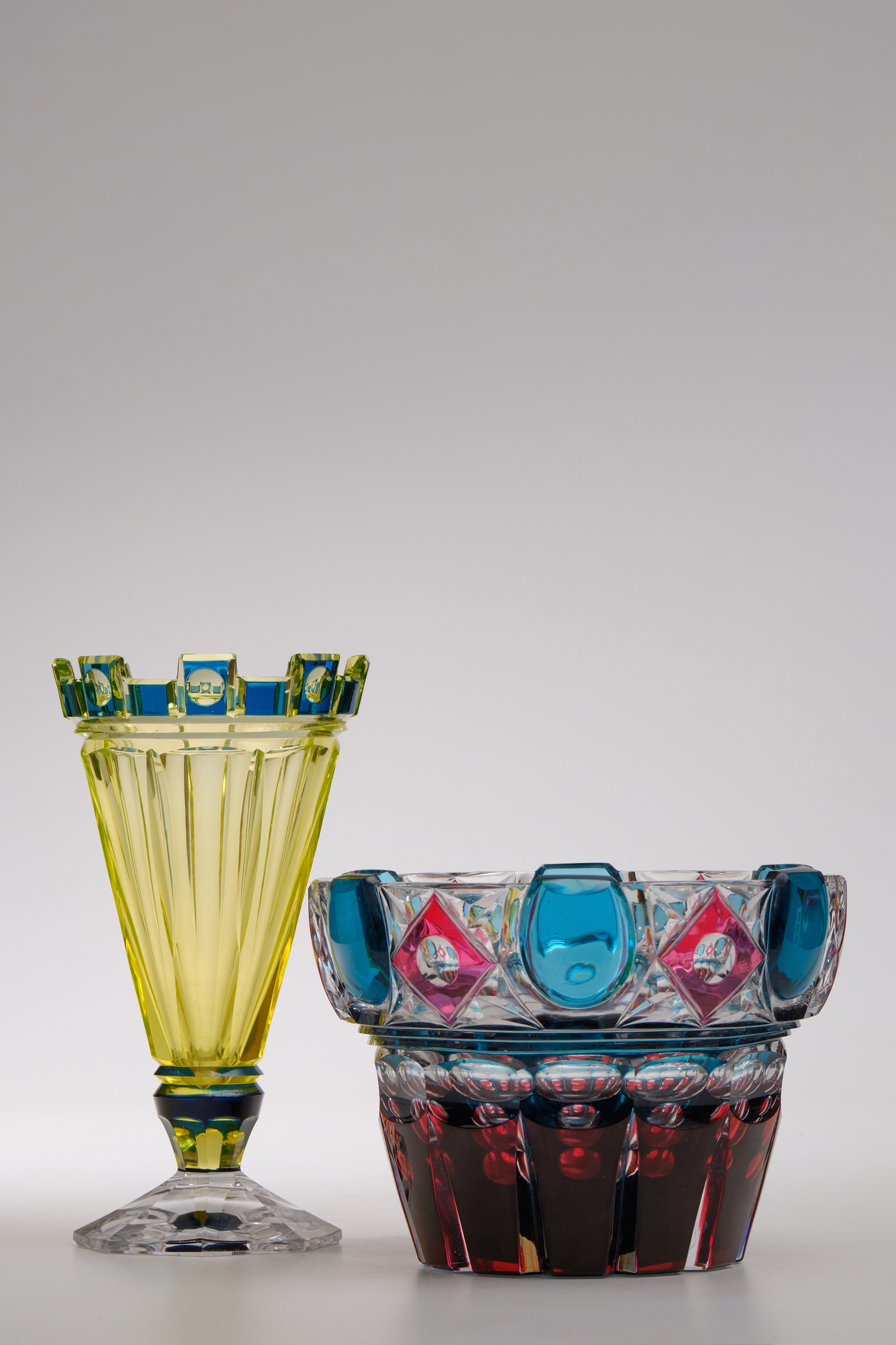 Artwork by Val Saint Lambert, Joseph Simon, Pair of vases, Made of Glass