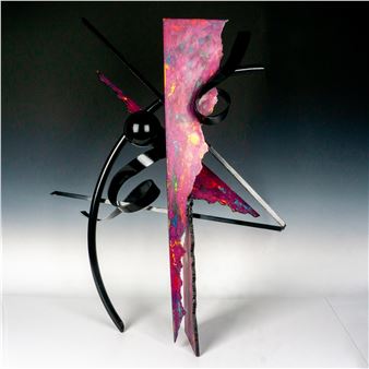 Delos Van Earl, Abstract Painted Metal Sculpture, Harmony - Delos Van Earl