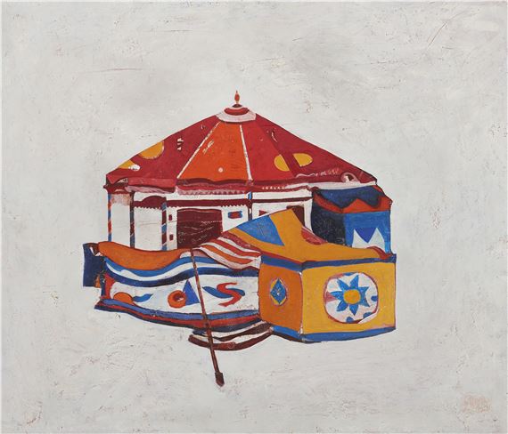 "Pequeno circo" by Nikias Skapinakis, dated Nov 1967