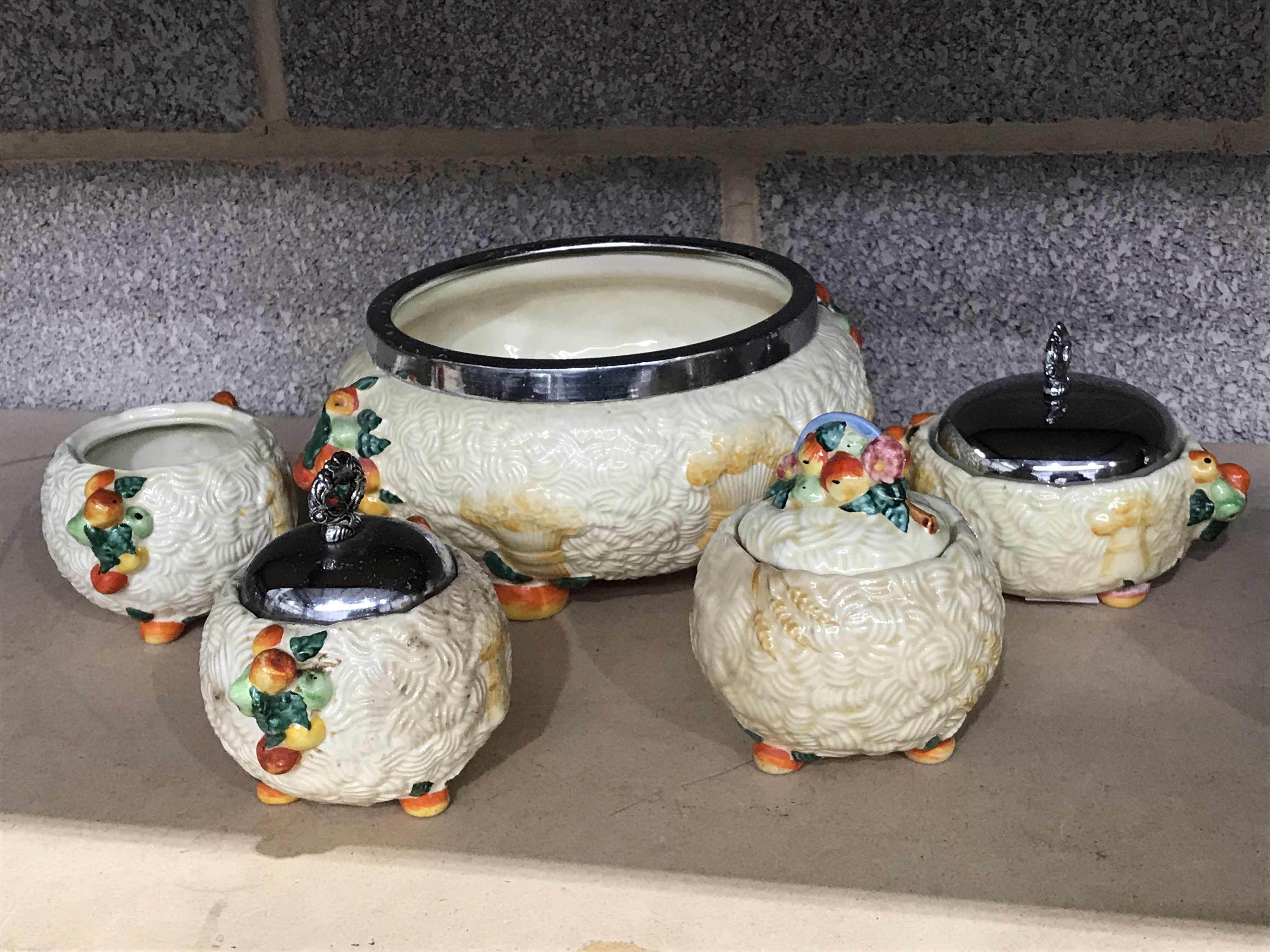 Clarice Cliff | A collection of Clarice Cliff Harvest pattern tableware ...