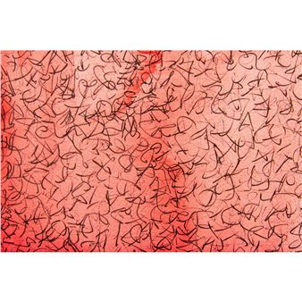 Ana Garcia (American b. 1982) Signed Original Drawing, Red Wash Headache Scribble - Ana Garcia