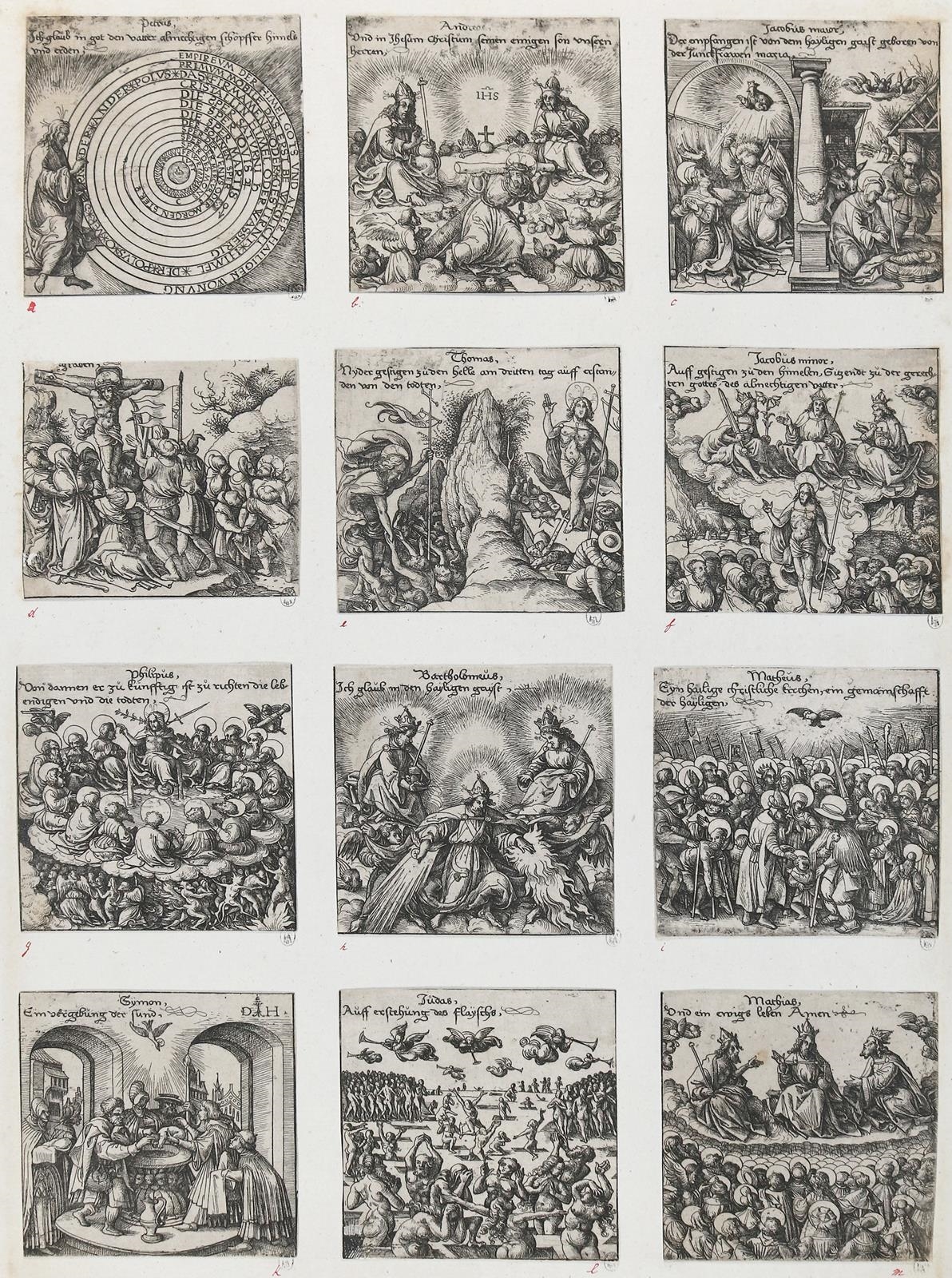 Daniel Hopfer | Die Symbole der zwölf Apostel (Circa 1510) | MutualArt