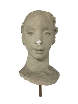 plaster head study, 38cm high - Thomas Bayliss Huxley-Jones