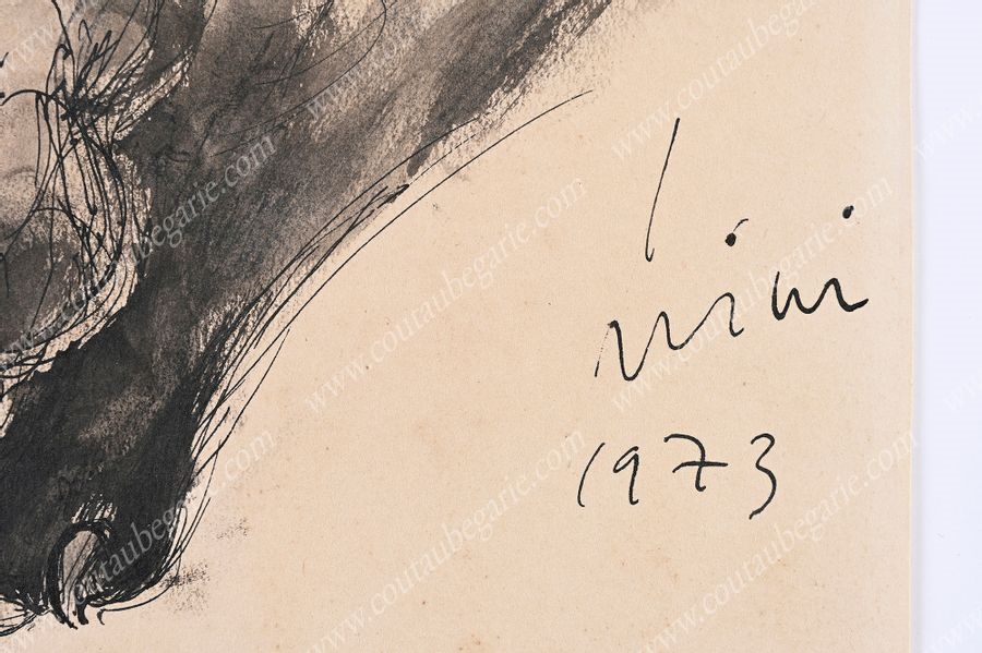 Artwork by Mimi Fogt, Notu, Jean and Violet Henson's dog, Made of Ink drawing on paper