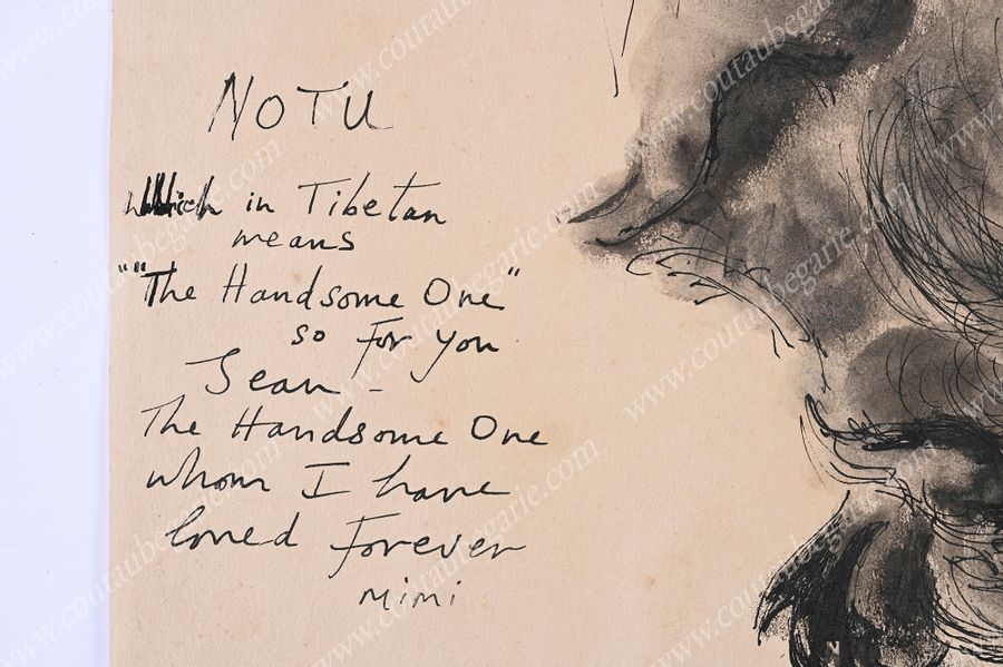 Artwork by Mimi Fogt, Notu, Jean and Violet Henson's dog, Made of Ink drawing on paper