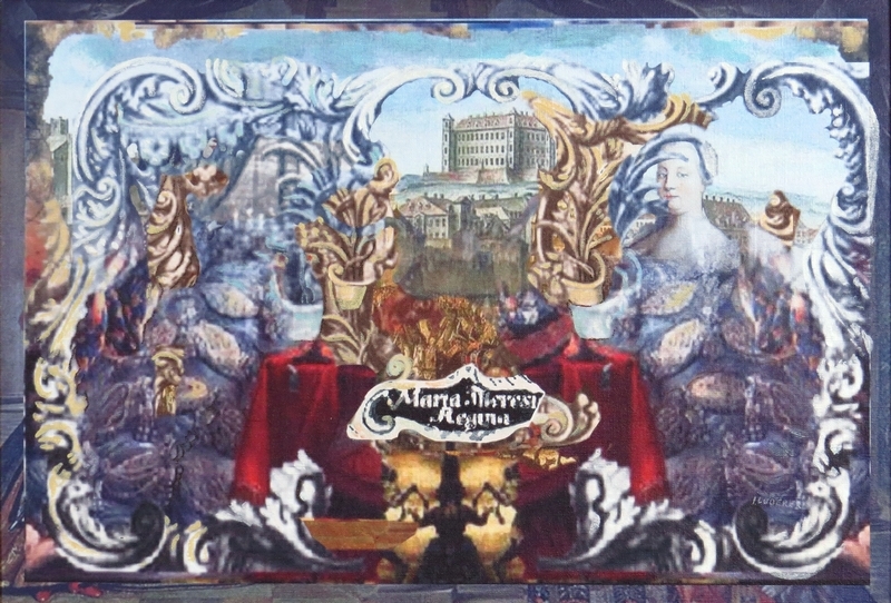 Artwork by Iveta Lederer, Mária Terézia II, Made of mixed media