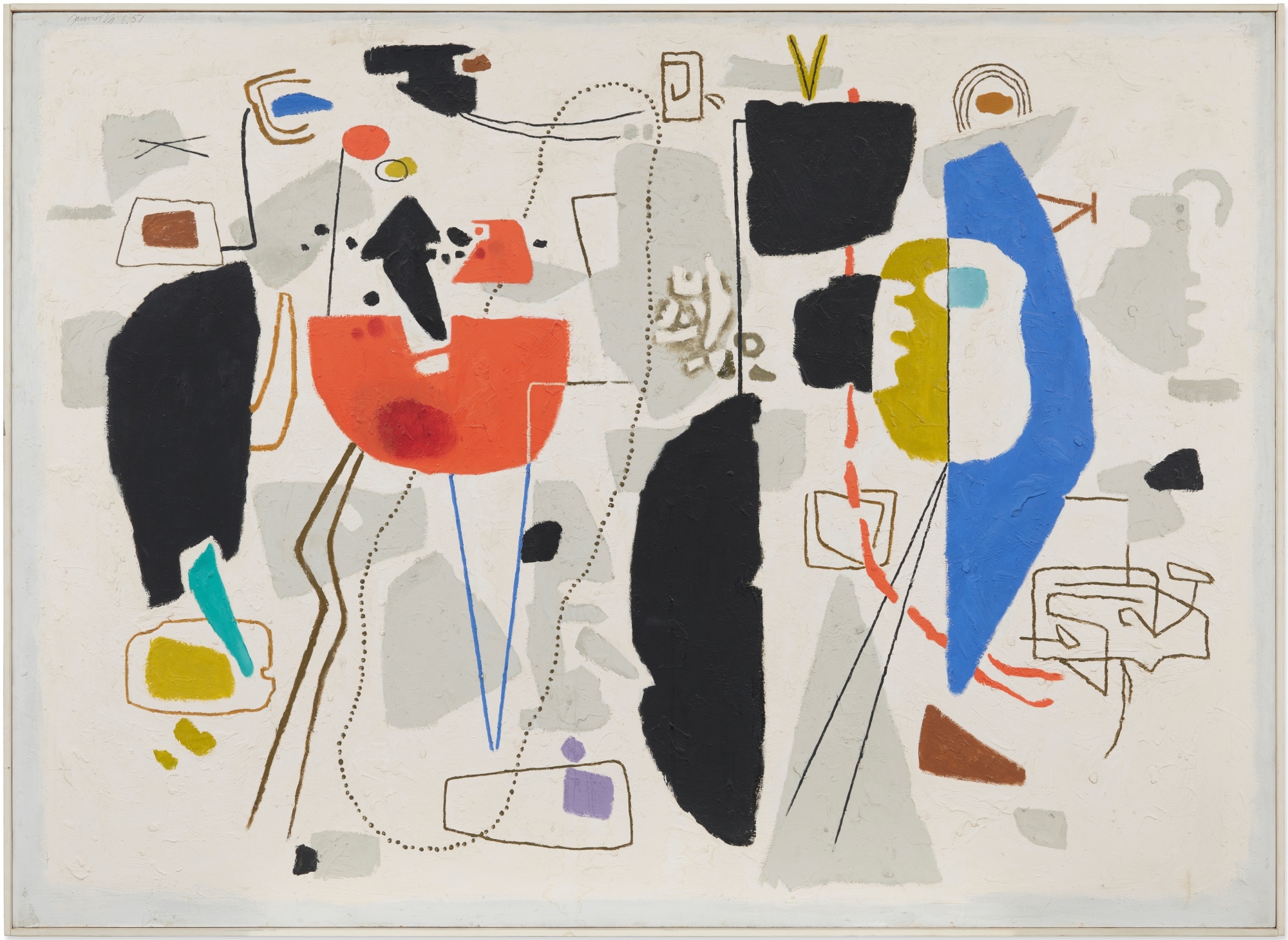 Artwork by Willi Baumeister, Allegro, Made of oil and synthetic resin on masonite