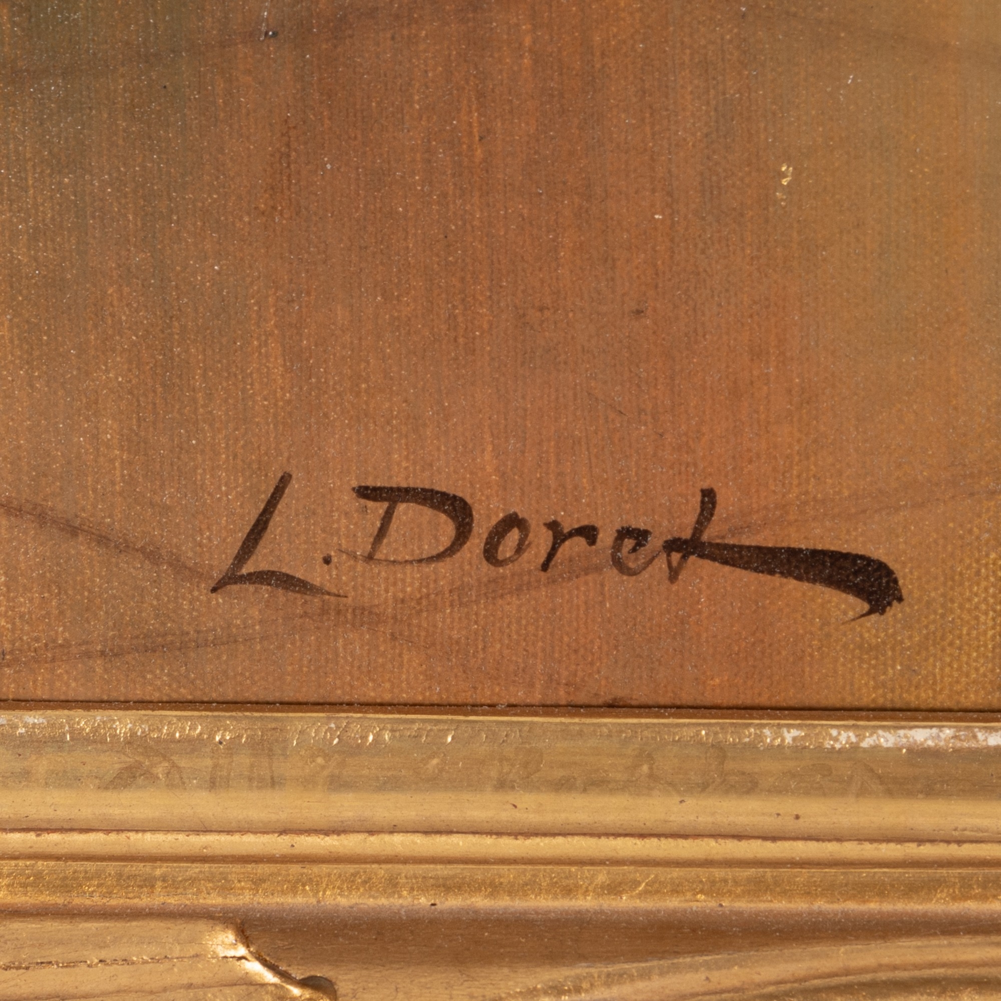 Artwork by Louis Doret, Court scene, 19th century, Made of oil