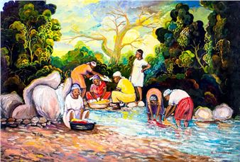 Haitian River Scene - Ambroise Domes