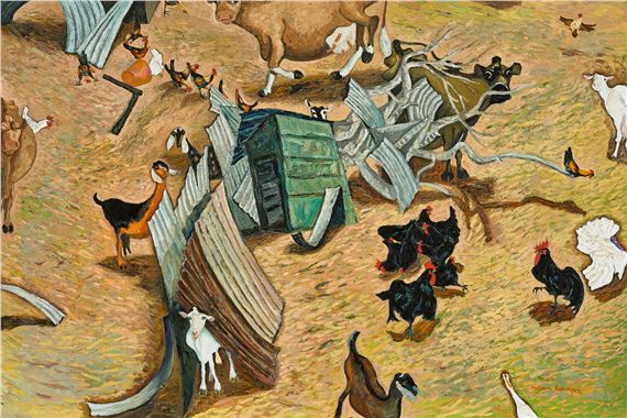 BIRKDALE FARM CONSTRUCTION WITH AUSTRALORPS by William Robinson, 1982 - 1983