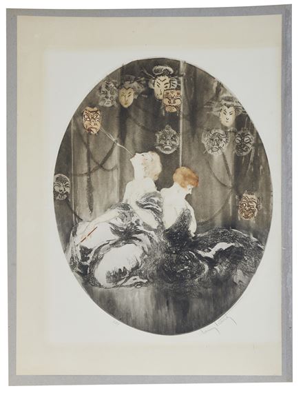 Louis Icart | ÉLÉGANTES AU PORTE CIGARETTE (1926)