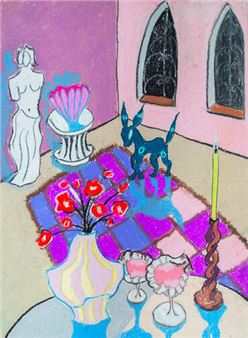 Emma Larkovuo: Umbreon (glowing tears over flames) - Galerie Pleiku