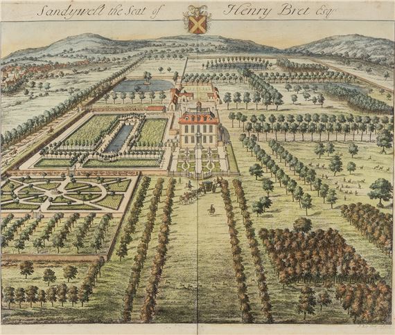 Four Views Of English Country Houses by Johannes Kip