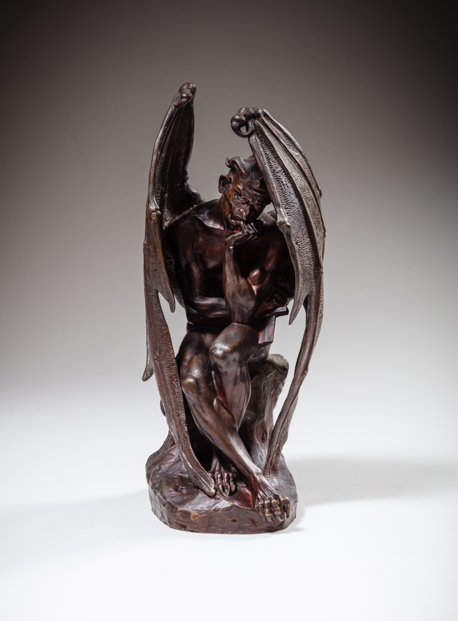 Artwork by Jean-Jacques Feuchere, Satan, Made of bronze