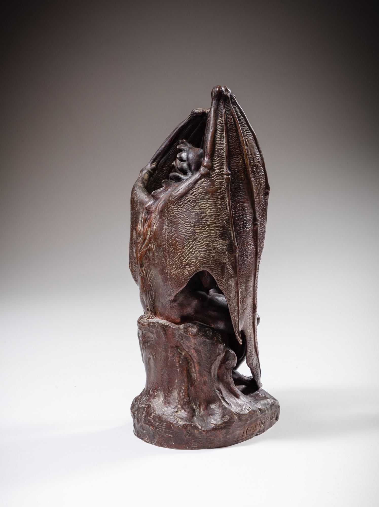 Artwork by Jean-Jacques Feuchere, Satan, Made of bronze
