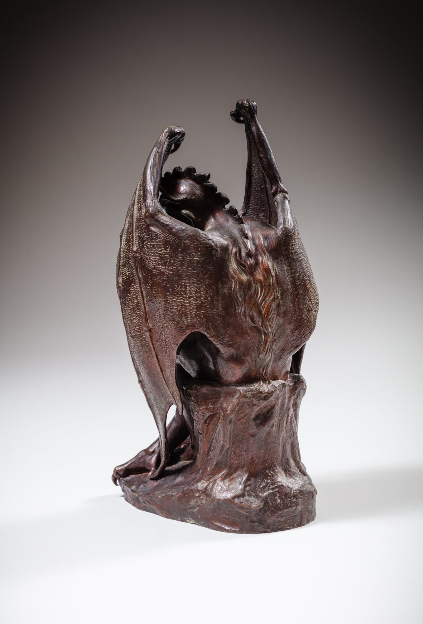 Artwork by Jean-Jacques Feuchere, Satan, Made of bronze