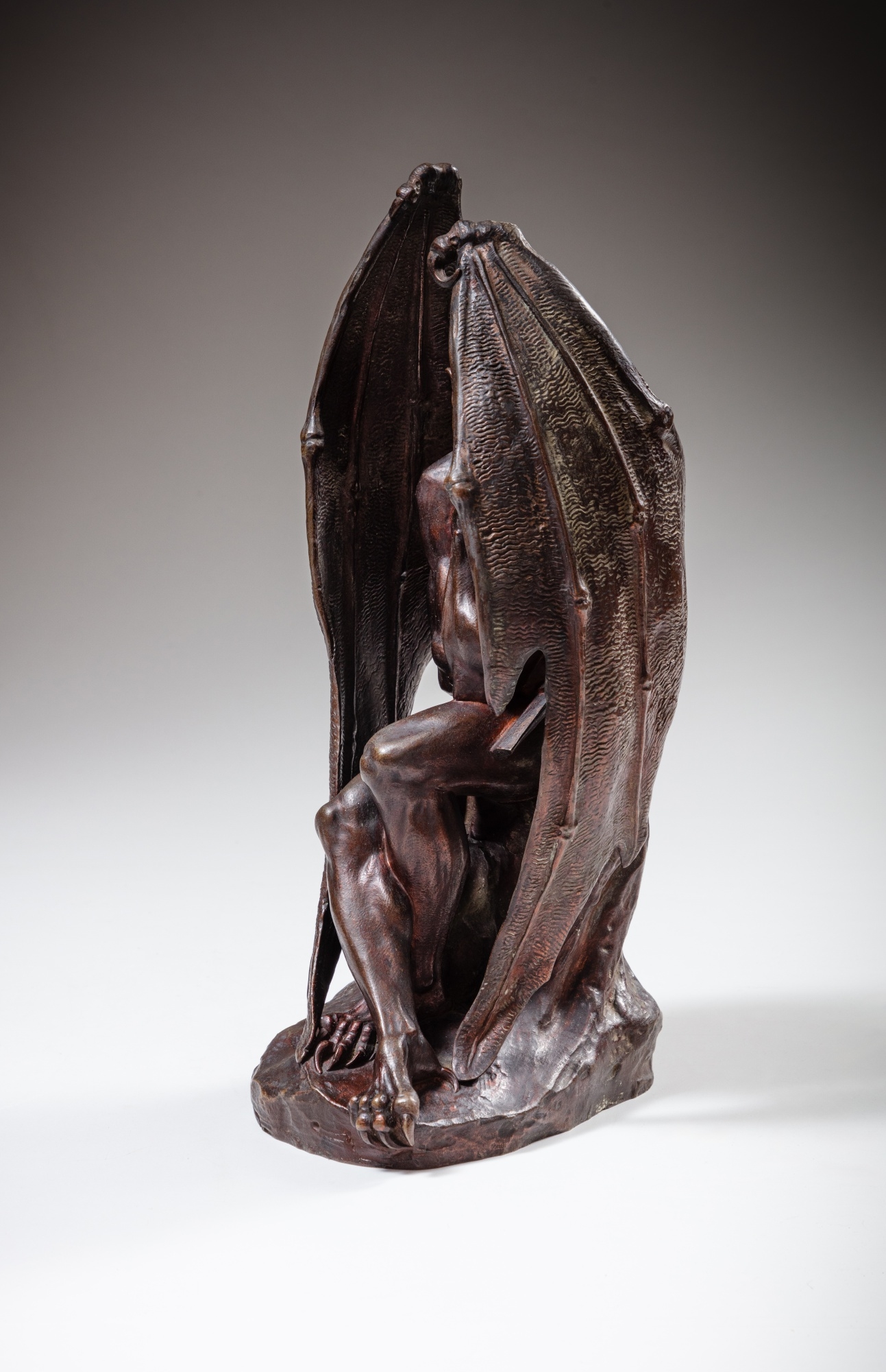 Artwork by Jean-Jacques Feuchere, Satan, Made of bronze