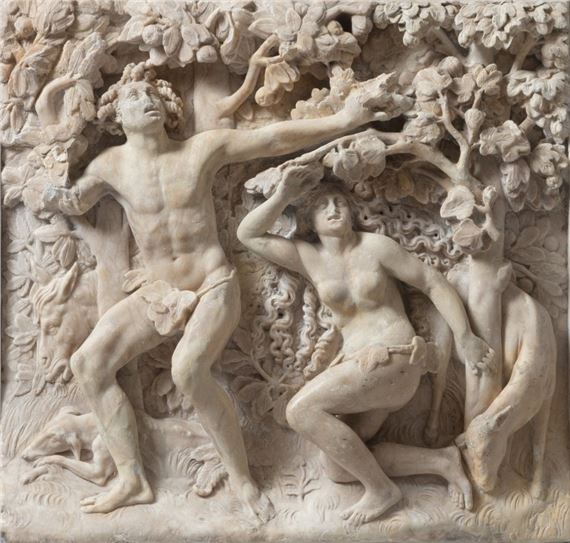 Leonhard Kern | Adam and Eve in the Garden of Eden (Early 16th Century ...