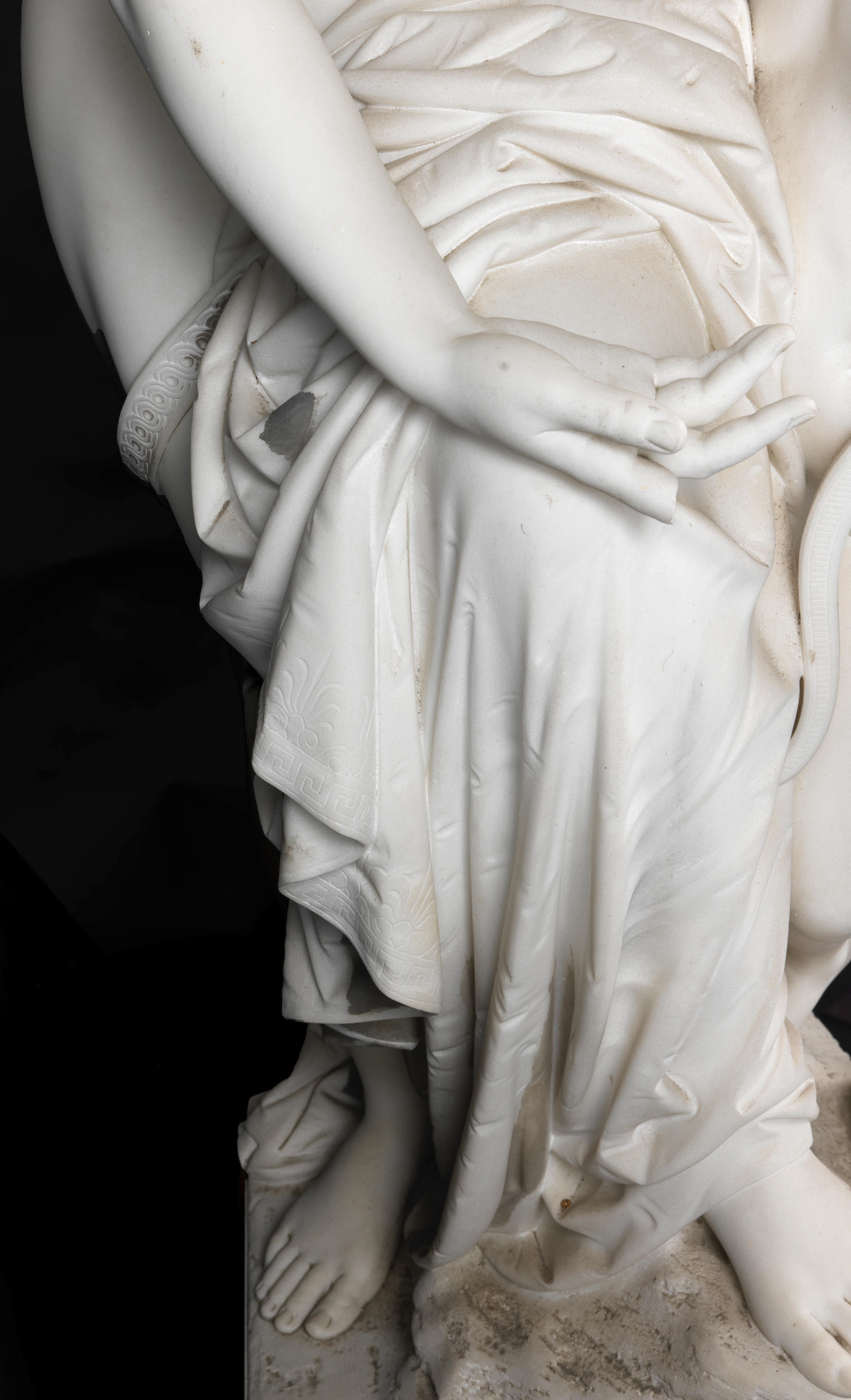 Artwork by Sir Charles Lawes-Wittewronge, A carved white marble figural group of Venus and Cupid (Opus 2), Made of carved white marble