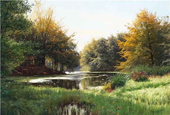 D-TOYS Puzzle 1000 Teile – „Ein Sommertag Im Wald Mit Hirschen“ Nach Peder Mørk Mønsted