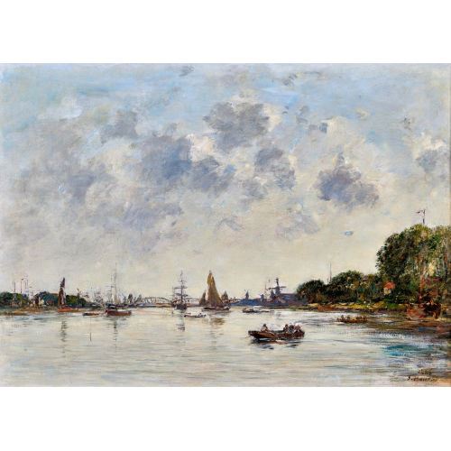 Eugène Louis Boudin | Laveuses au bord de la Touques (1885 - 1890