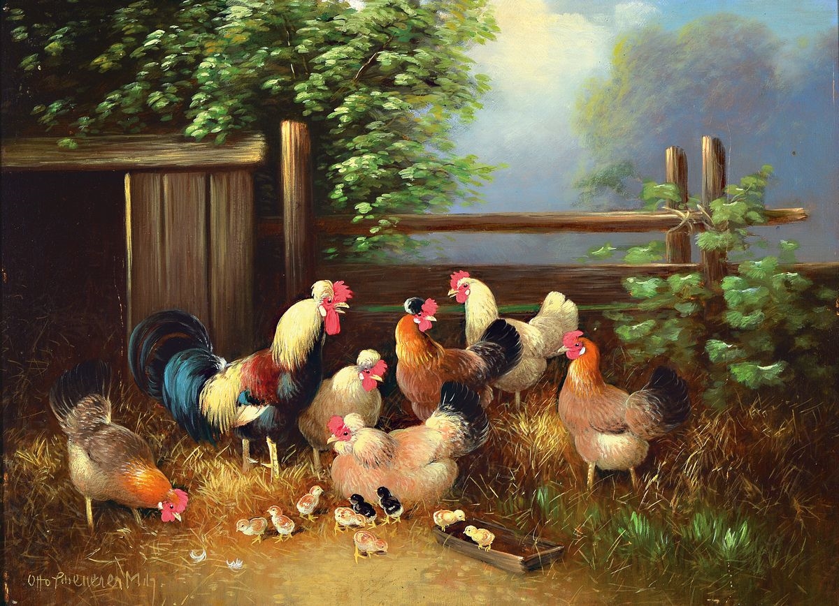 Otto Scheurer | chicken farm | MutualArt
