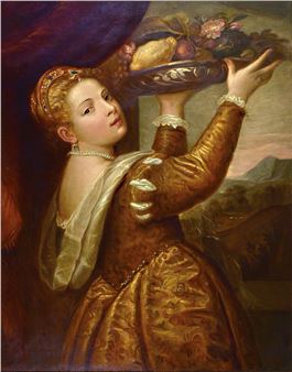 Lavinia with fruit basket afterTitian - Max Fiegert