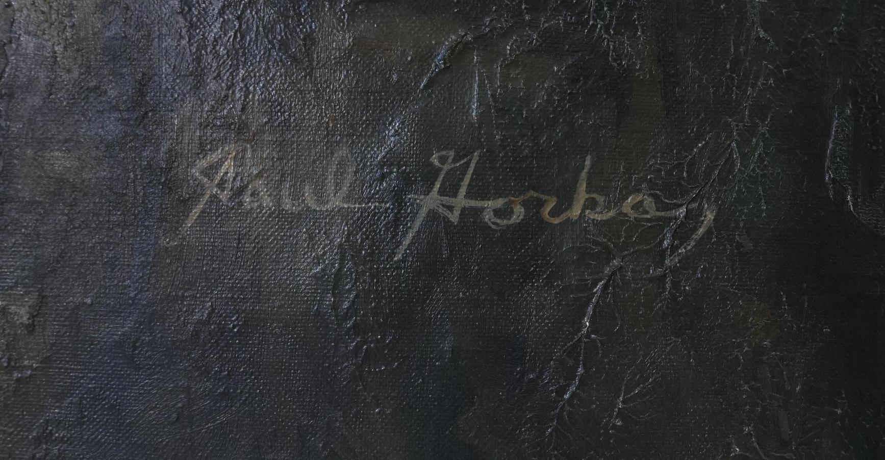 Artwork by Paul Gorka, Dark architectural landscape, Made of Oil on board