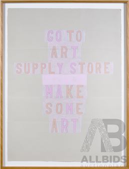 Camila Galaz (Australian, Contemporary), Make Some Art, Acrylic and Graphite on Paper - Camila Galaz