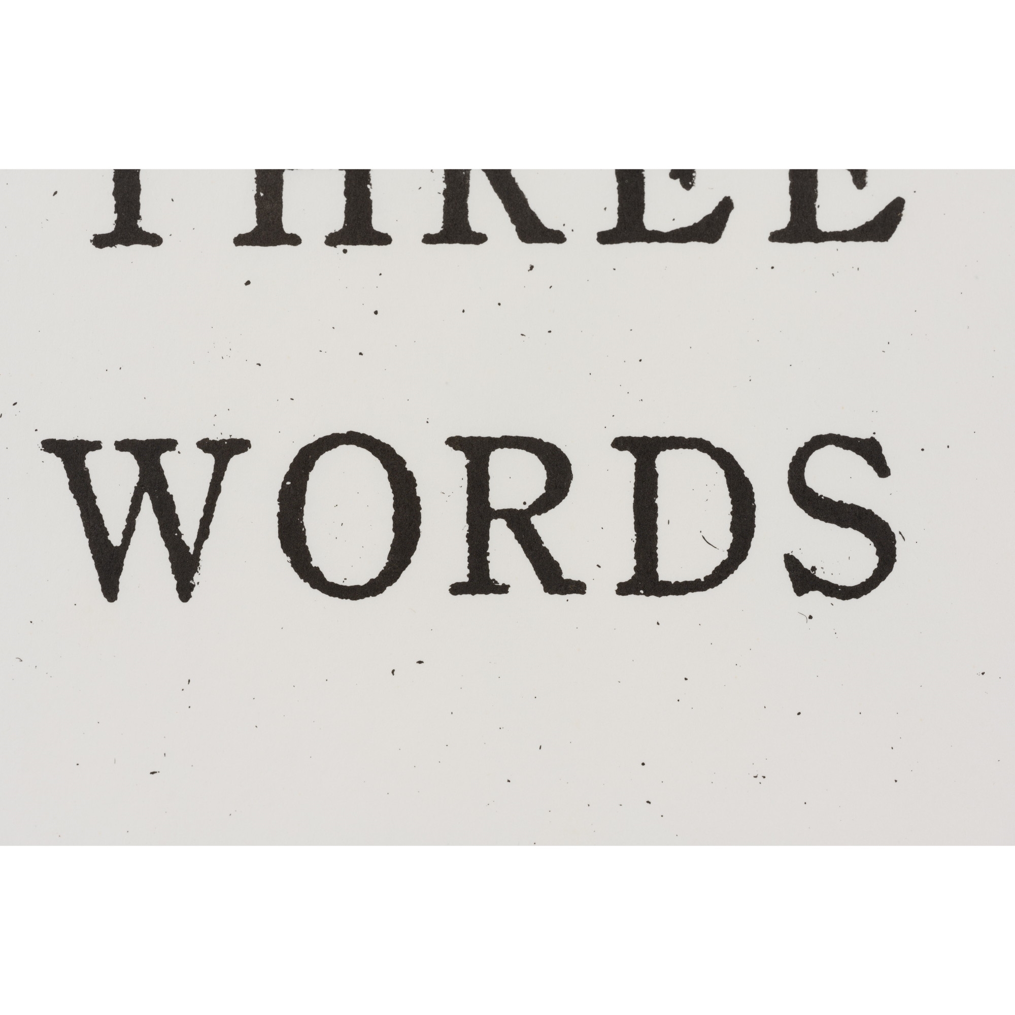Jiro Takamatsu | THESE THREE WORDS (1970) | MutualArt