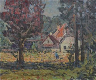 Pejzaż z domem - Mieczyslaw Watorski