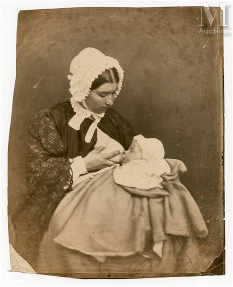 Paul Nadar et sa nourrice by Gaspard-Félix  Tournachon, 1856