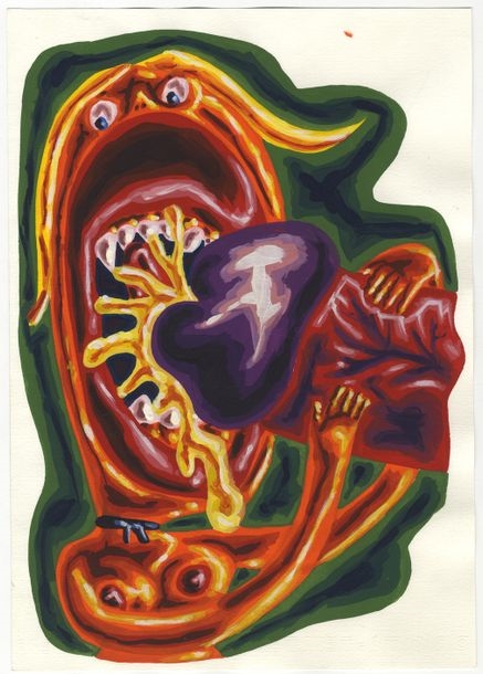 Artwork by Frédéric Bouteiller, 1966) known as Freddy CATS, Made of gouache drawings on paper