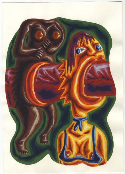 Artwork by Frédéric Bouteiller, 1966) known as Freddy CATS, Made of gouache drawings on paper