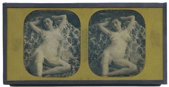 Les Voiles, female nude study, circa 1850-1855 - Alexis Gouin