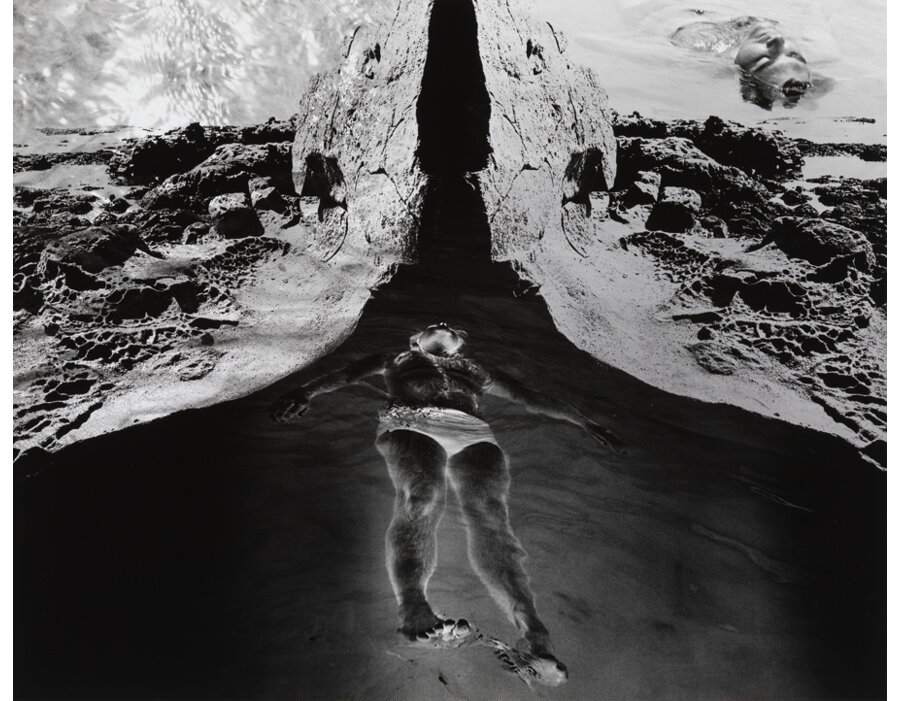 Jerry Uelsmann | Untitled (Peter Bunnell Swimming) (1971) | MutualArt
