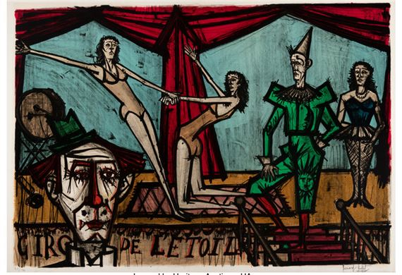 ベルナール・ビュッフェ【LE CIRQUE-Deux clowns】