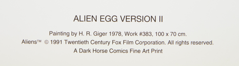 H. R. Giger | ALIEN | H.R. GIGER SIGNED ALIEN EGG VERSION II LIMITED ...