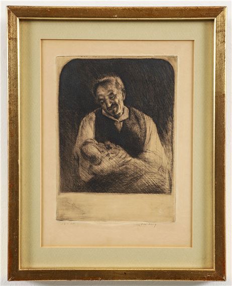 Samuel Rosenberg | Sam Rosenberg 1926 etching Gramps and Grandson (1926 ...