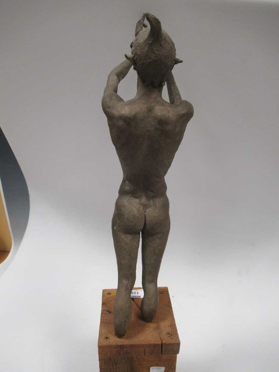 Artwork by Andrew Sinclair, Andrew Sinclair (b. 1961), Made of resin sculpture, mounted on wooden base